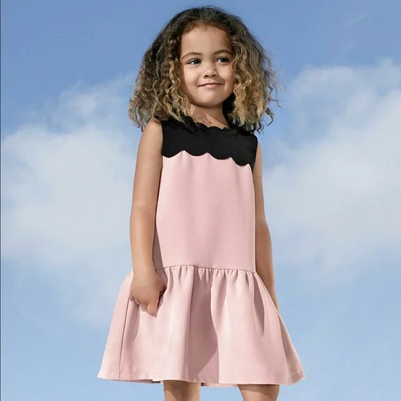 Victoria Beckham for Target | Dresses | Victoria Beckham For Target Scallop  Sleeveless Pink Drop Waist Dress | Poshmark